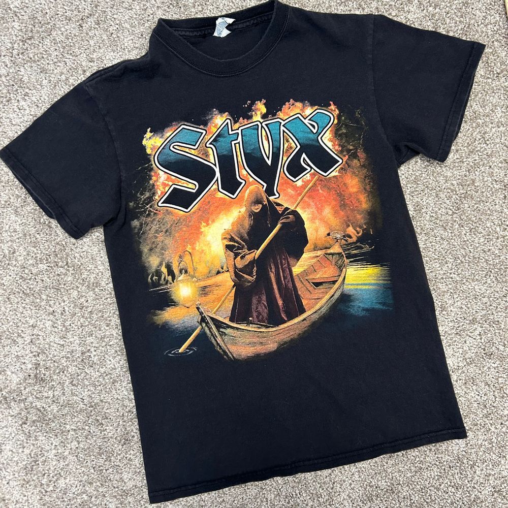 Styx Ferryman Grim Reaper Double Sided Concert Tshirt Size‎ Small Delta (514)